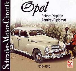Opel- Rekord/ Kapitän/ Admiral/ Diplomat 1938-1986