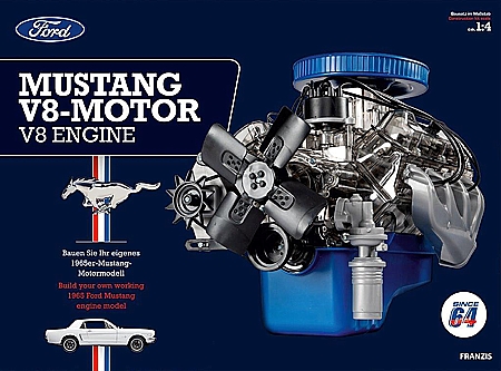 Ford Mustang V8-Motor Modellbausatz